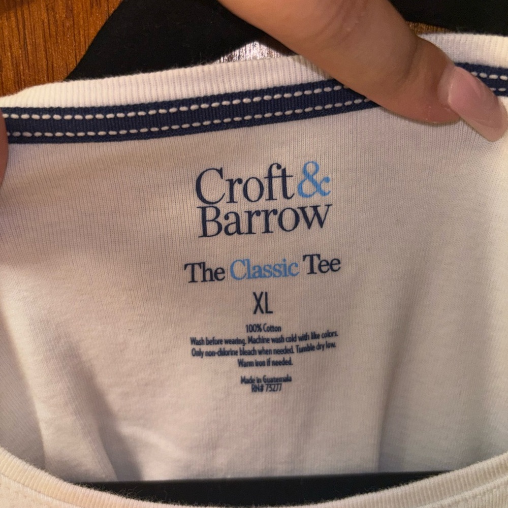 Croft & Barrow The Classic Tee – White, Size XL - Picture 2 of 4